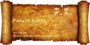 Panyik Kitti névjegykártya
