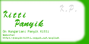 kitti panyik business card